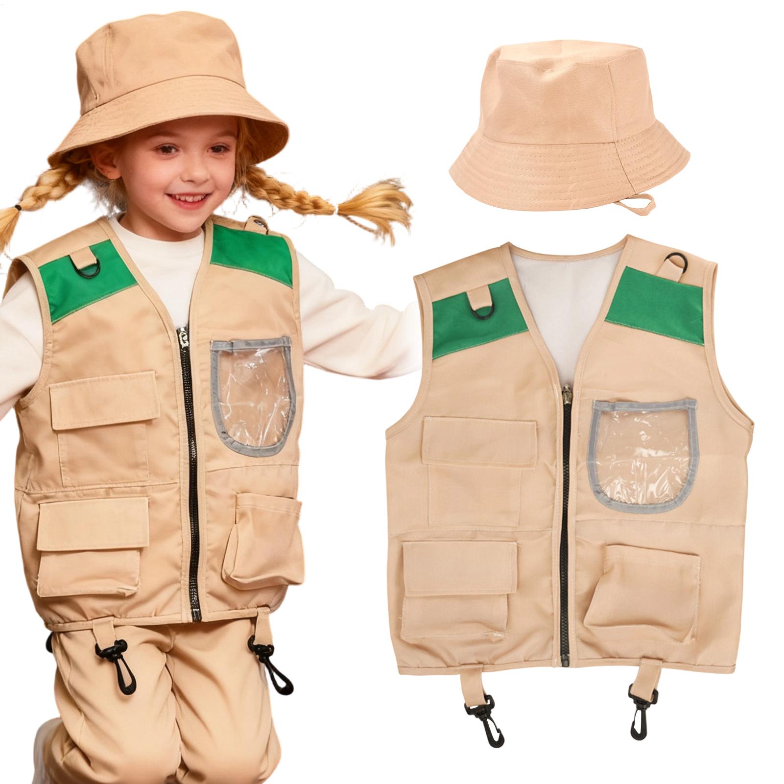 Outdoor Adventure Kit For Boys - سترة استكشافية للأطفال مع قبعة، زي