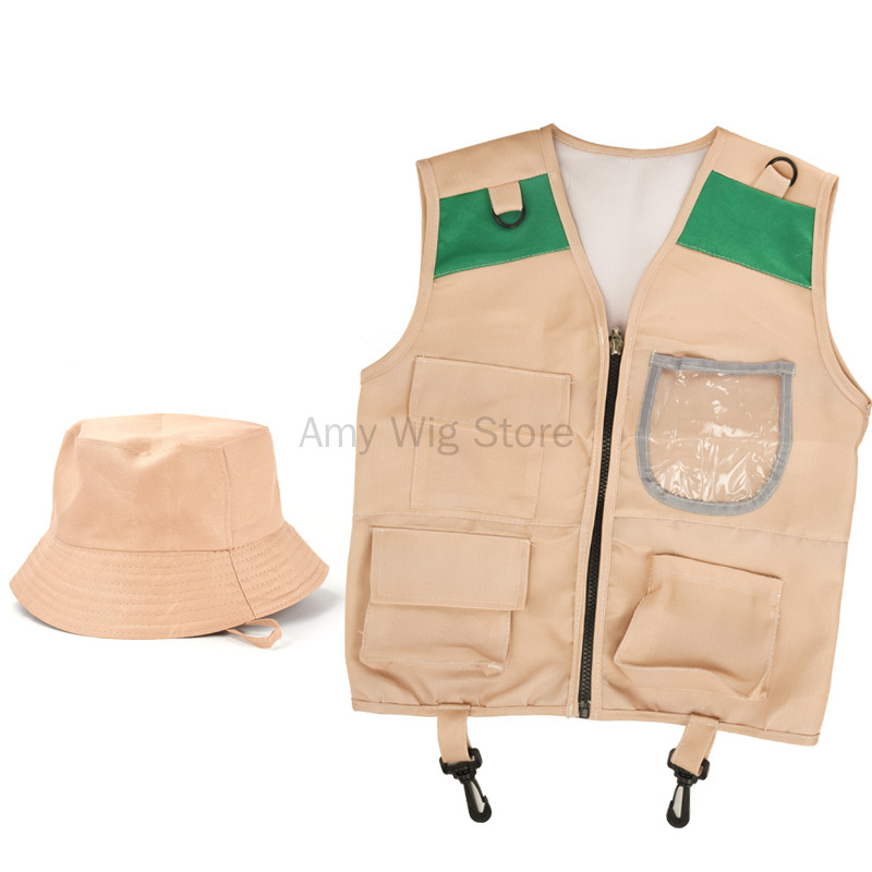 Outdoor Adventure Kit For Boys - سترة مستكشفة للأطفال وقبعة ، سترة