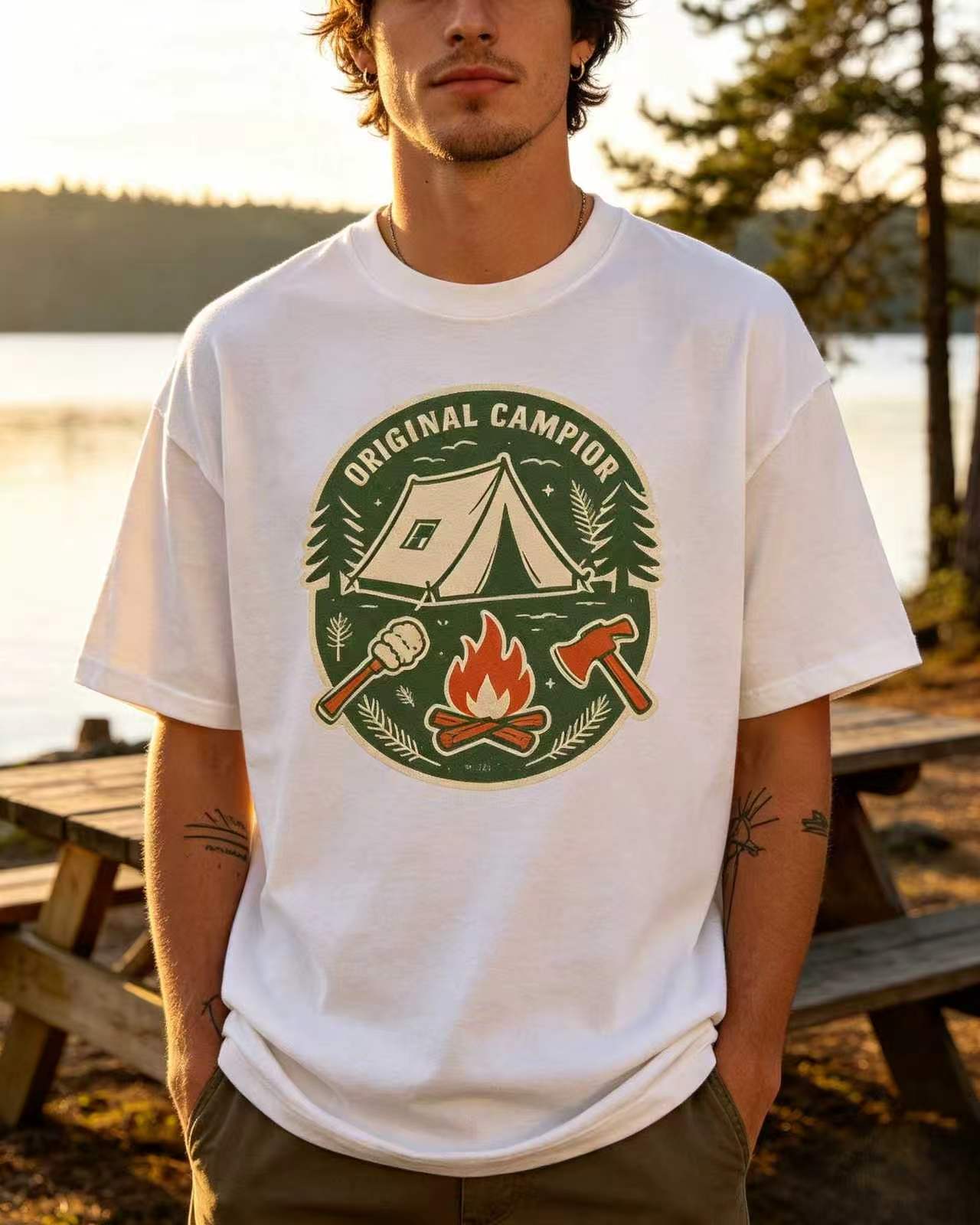 Outdoor Adventure Tent - تي شيرت أصلي للجنسين من Camper