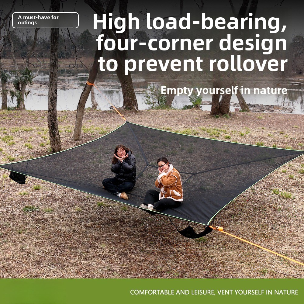 Outdoor Adventure Tent - أرجوحة تخييم محمولة بأربع زوايا، سرير