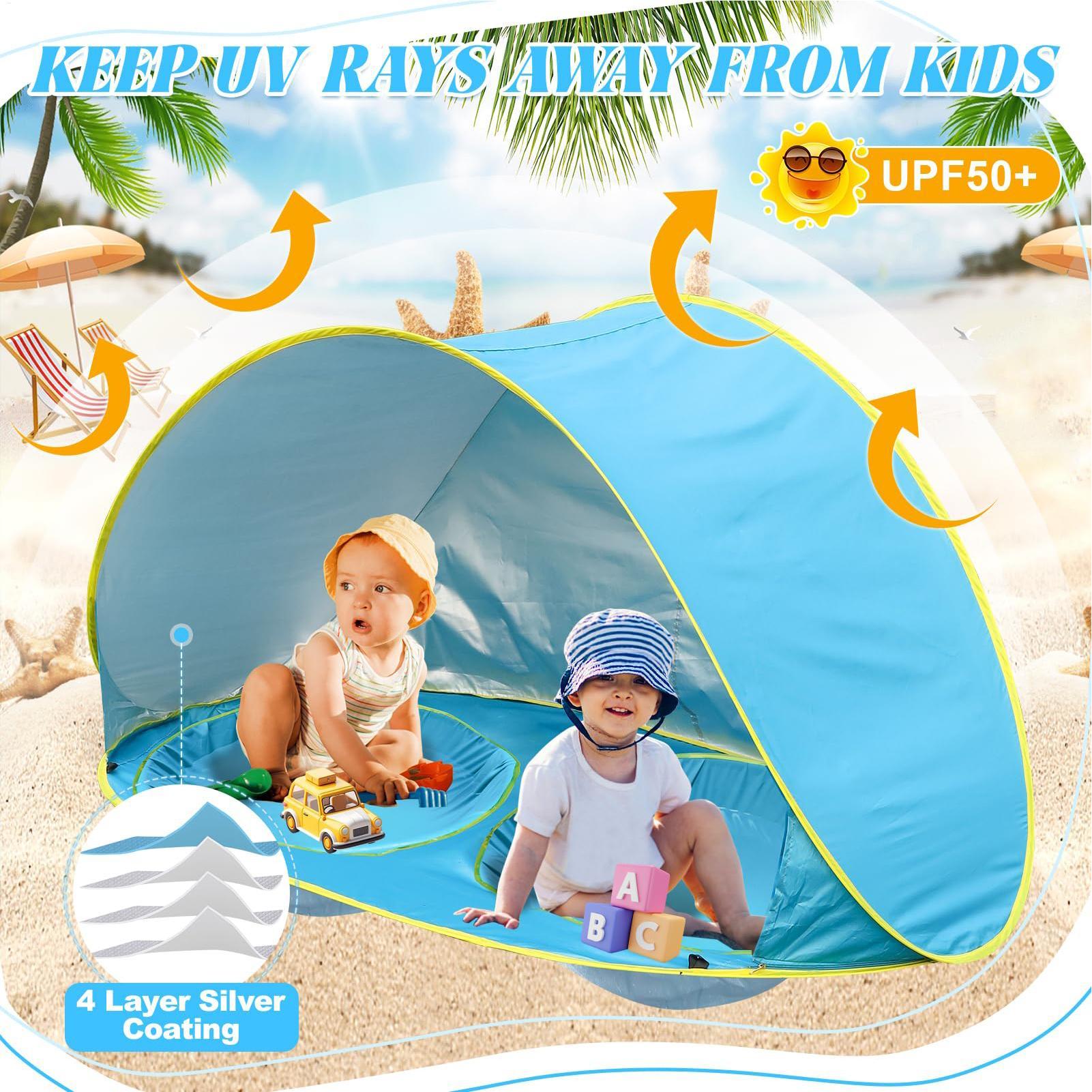 خيمة شاطئية للأطفال مع حوض سبا - مراجعة Outdoor Adventure Tent وسعره