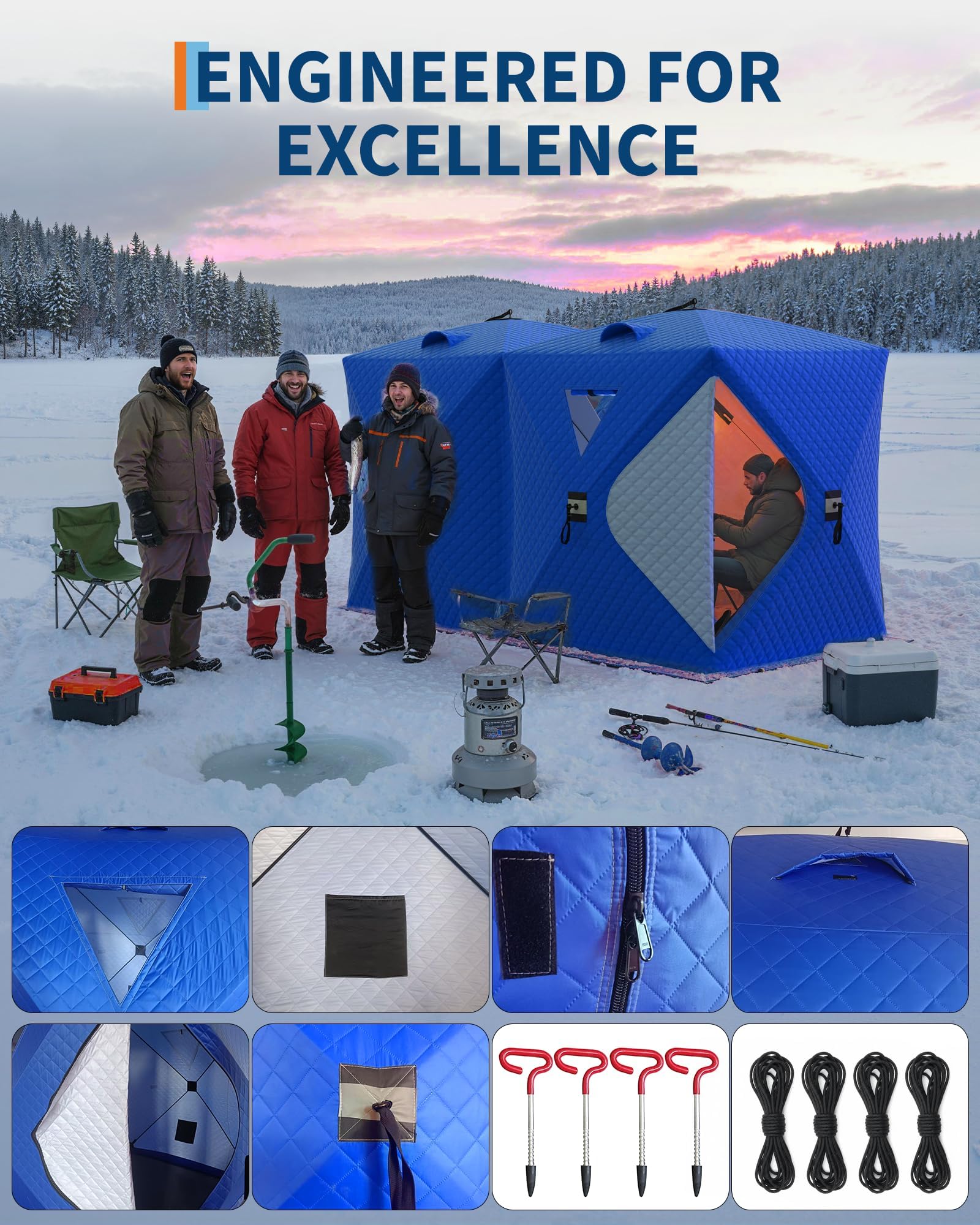 خيمة صيد الأسماك القابلة للطي  - مراجعة Outdoor Adventure Tent وسعره