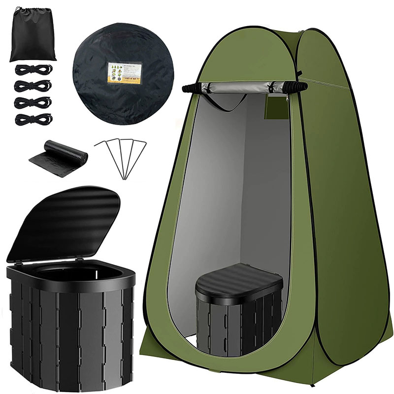 ‌ خيمة تواليت منبثقة محمولة لل - مراجعة Outdoor Adventure Tent وسعره